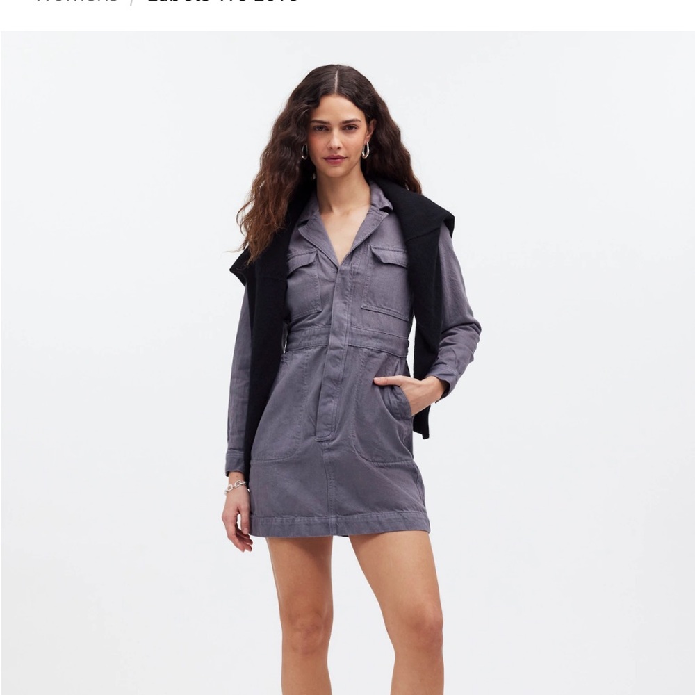 Madewell Utility Denim Long Sleeved Dress